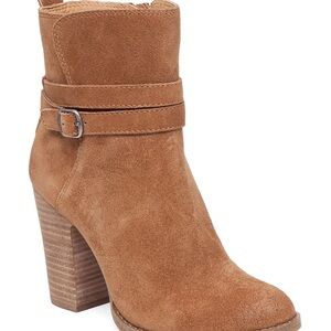 Lucky Brand Brown Suede Heeled Boots